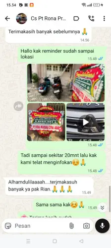 Testimonial Papan Bunga paramount serpong